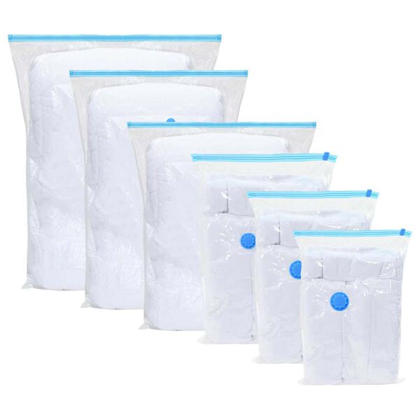 vidaXL Sacs de rangement 20 pcs Transparent et Bleu 100 x 80 cm