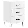 vidaXL Cabinet de chevet avec tiroir Blanc brillant 43 x 41 x 66,5 cm