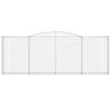 vidaXL Paniers à gabions arqués 6 pcs 400x30x140/160 cm Fer galvanisé