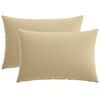 vidaXL Housse de coussin 2 pcs HEERLEN Beige 40 x 60 cm Polyester