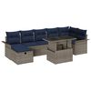 vidaXL Ensemble de canap&eacute; de jardin avec coussin 8 pcs Gris Poly rotin