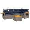 vidaXL Salon de jardin 6 pcs avec coussins gris r&eacute;sine tress&eacute;e