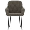 vidaXL Chaises à manger lot de 2 Gris foncé Velours