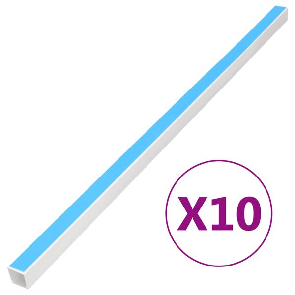 vidaXL Goulotte de c&acirc;ble auto-adh&eacute;sive 33x33 mm 10 m PVC