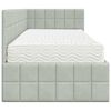 vidaXL Cadre de lit d'angle avec matelas 2 pcs Gris clair Velours