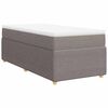 vidaXL Sommier &agrave; lattes de lit avec matelas Taupe 80x200 cm Tissu