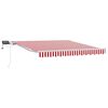 vidaXL Auvent r&eacute;tractable Rouge et Blanc 350 x 250 cm