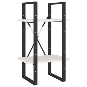 vidaXL Biblioth&egrave;que &agrave; 2 niveaux Blanc 40x30x70 cm Bois de pin massif