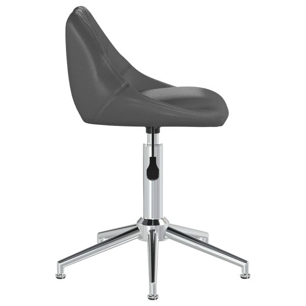 vidaXL Chaises pivotantes &agrave; manger lot de 4 gris similicuir