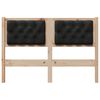 vidaXL T&ecirc;te de lit Autre Marron et noir 120 cm Bois massif en pin