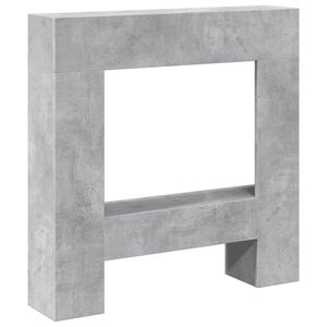 VidaXL Cadre de chemin&eacute;e gris b&eacute;ton 81x18x82 cm bois d'ing&eacute;nierie