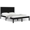 vidaXL Cadre de lit sans matelas noir 140x190 cm bois de pin massif