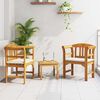 vidaXL Ensemble de Mobilier 3 pcs Naturel Bois d'Acacia Massif
