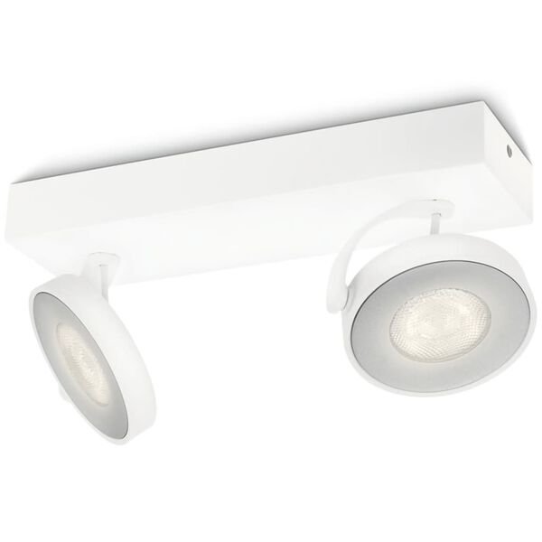 Philips myLiving Projecteur &agrave; LED Clockwork 2x4,5 W blanc 531723116