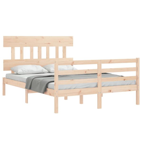 vidaXL Cadre de lit sans matelas 120x200 cm bois massif