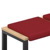 vidaXL Coussin de banc 2 pcs Simili cuir Bordeaux Profondeur 35 cm