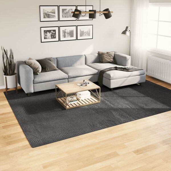 vidaXL Tapis IZA poils courts style scandinave anthracite 240x340 cm