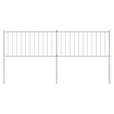 vidaXL Tête de lit métal blanc 180 cm