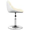 vidaXL Tabouret de bar Cr&egrave;me et blanc Similicuir
