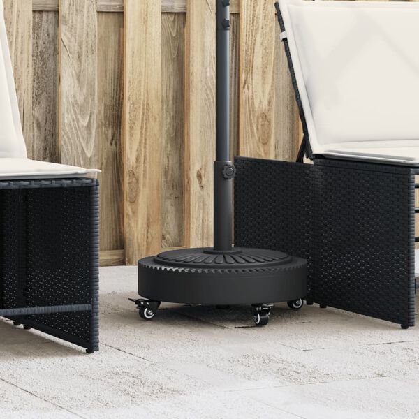 vidaXL Base de parasol avec roues pour m&acirc;ts &Oslash;38 / 48 mm 27 kg rond