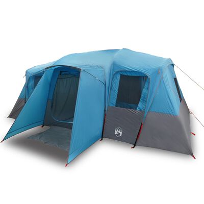 vidaXL Tente familiale tunnel 16 personnes bleu imperméable