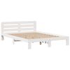 vidaXL Lit biblioth&egrave;que sans matelas blanc 150x200 cm bois pin massif
