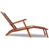 vidaXL Chaise de terrasse avec repose-pied Bois d'acacia solide