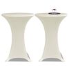 vidaXL Housses élastiques de table Ø 60 cm Crème 4 pcs
