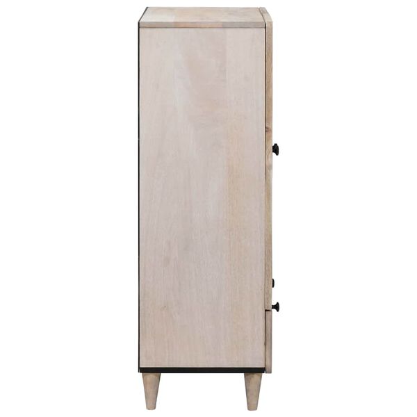 vidaXL Haut Armoire Blanc 60 x 33 x 100 cm bois de manguier massif