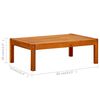 vidaXL Banc de jardin avec table et repose-pieds Bois d'acacia solide
