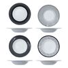 Cosy & Trendy Assiette &agrave; p&acirc;tes Geo 4 pcs &Oslash;27,5 cm noir et blanc