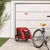vidaXL Remorque de v&eacute;lo pour animaux de compagnie rouge