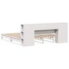 vidaXL Lit biblioth&egrave;que sans matelas blanc 200x200 cm bois massif