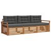 vidaXL Ensemble de canap&eacute;s d'ext&eacute;rieur 3 pc Naturel et Anthracite