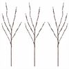 vidaXL Branche de cuivre LED de d&eacute;coration de No&euml;l 3 pc Marron 62 cm