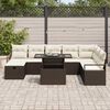 vidaXL Ensemble de canap&eacute; de jardin 9 pcs Marron Poly rotin
