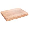 vidaXL Comptoir de salle de bain marron 40x30x(2-4) cm bois trait&eacute;