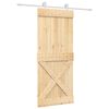 vidaXL Porte coulissante Naturel et Blanc 85 x 210 cm