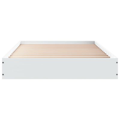 vidaXL Cadre de lit sans matelas blanc 75x190 cm bois d'ingénierie