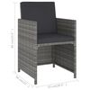 vidaXL Ensemble &agrave; manger d'ext&eacute;rieur 6 pcs rotin et bois d'acacia gris