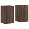 vidaXL Supports pour plantes 2 pcs ch&ecirc;ne marron bois d'ing&eacute;nierie