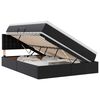 vidaXL Lit avec rangement et matelas Noir 140 x 200 cm Simili cuir