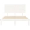 vidaXL Cadre de lit sans matelas blanc 140x190 cm bois de pin massif