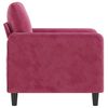 vidaXL Fauteuil Rouge bordeaux 60 cm Velours