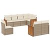 vidaXL Salon de jardin avec coussins 8 pcs beige r&eacute;sine tress&eacute;e