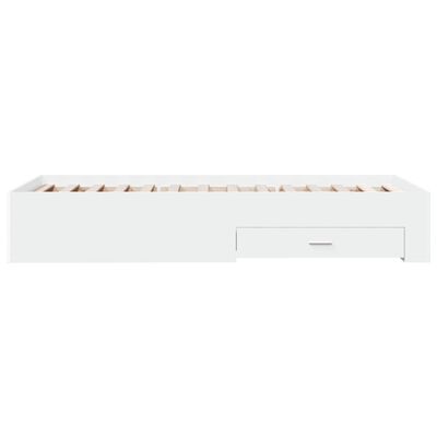 vidaXL Cadre de lit avec tiroirs blanc 180x200 cm bois d'ingénierie