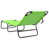 vidaXL Chaise longue pliante 2 pcs Vert 188 x 57 x 86,5 cm Polyester