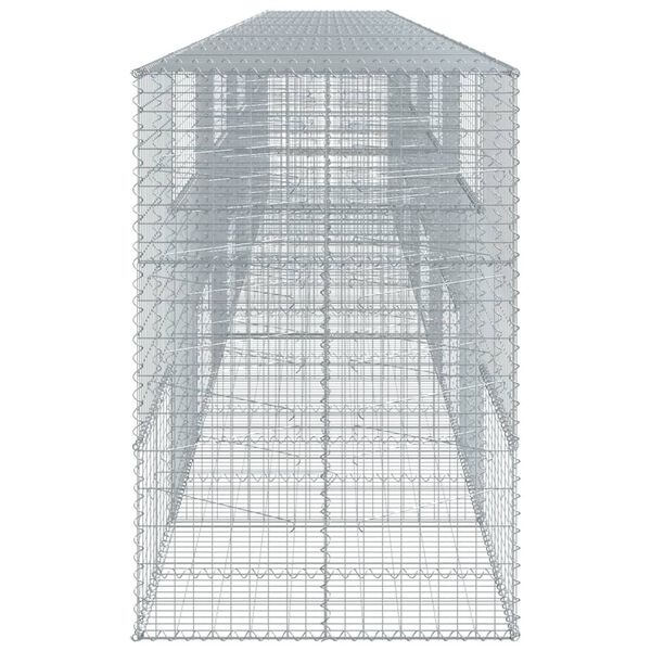 vidaXL Panier gabion avec couvercle 1000x100x150 cm fer galvanis&eacute;
