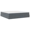 vidaXL Lit avec rangement et matelas Gris fonc&eacute; 200 x 200 cm Velours