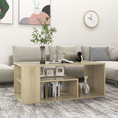 vidaXL Table basse chêne sonoma 100x50x40 cm bois d'ingénierie